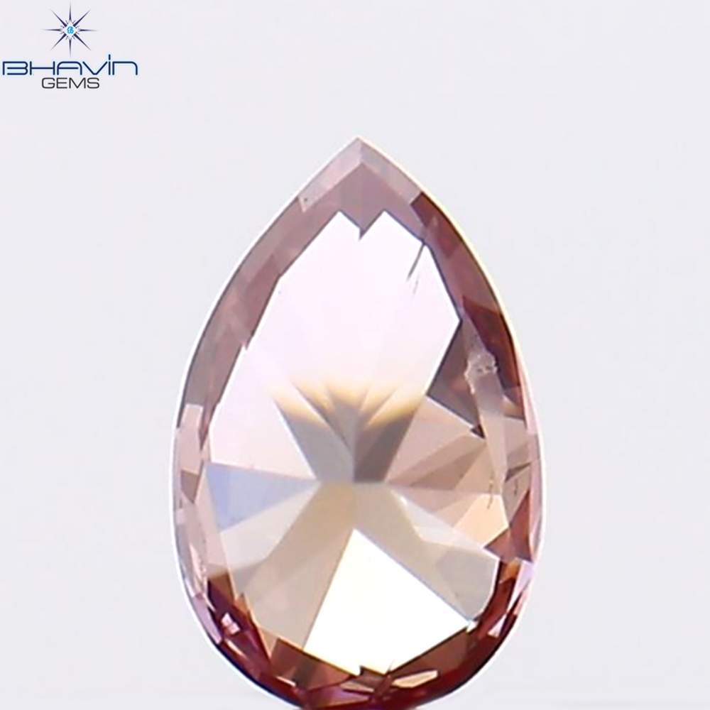 0.08 CT ペアシェイプ ナチュラル ダイヤモンド ピンク色 VS1 クラリティ (3.58 MM)