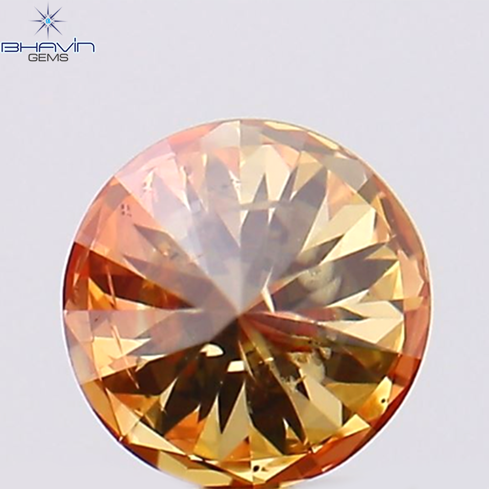 0.17 CT ラウンド シェイプ ナチュラル ダイヤモンド ピンク色 SI1 クラリティ (3.46 MM)