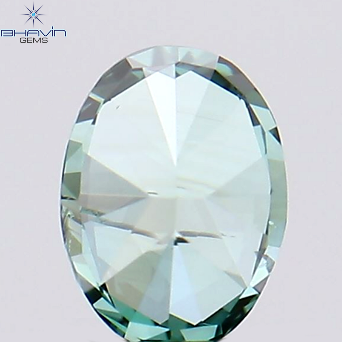 0.19 CT Natural Oval Diamond Enhanced Blue Color Clarity SI2 (3.99 MM)