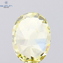 0.28 CT Oval Shape Natural Diamond Yellow Color VS2 Clarity (4.53 MM)