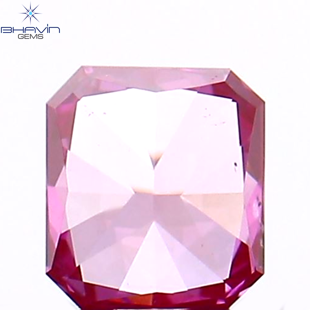 0.09 CT Radiant Shape Natural Diamond Pink Color VS1 Clarity (2.73 MM)