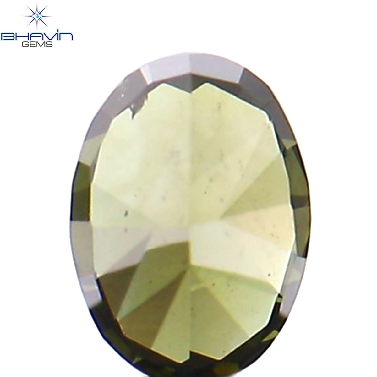0.51 CT オーバル シェイプ ナチュラル ダイヤモンド グリーン カラー SI1 クラリティ (6.05 MM)
