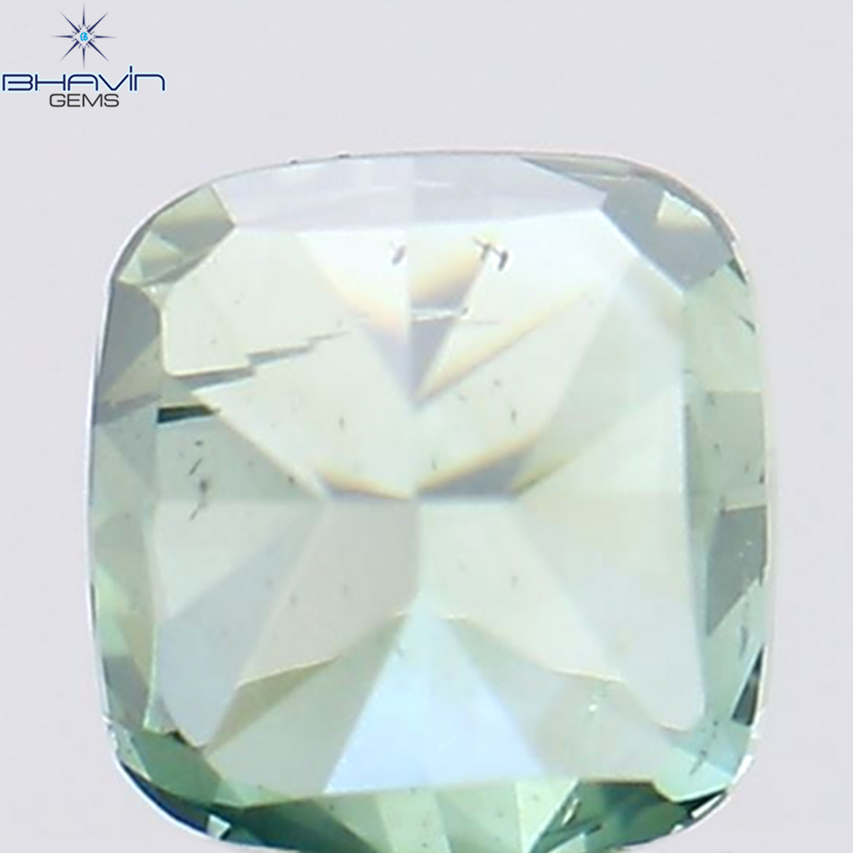 0.30 CT Natural Cushion Diamond Enhanced Blue Color Clarity SI1 (3.73 MM)