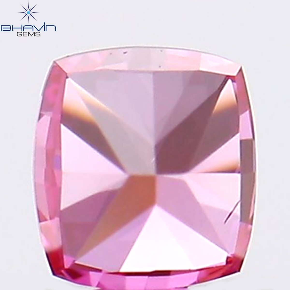 0.14 CT Natural Cushion Diamond Enhanced Pink Color Clarity VS1 (2.88 MM)