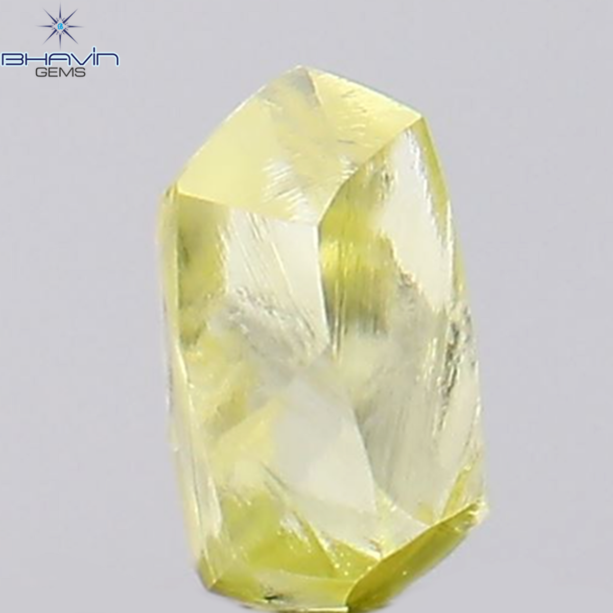0.20 CT Natural Rough Diamond Yellow Color Clarity VS1 (3.73 MM)