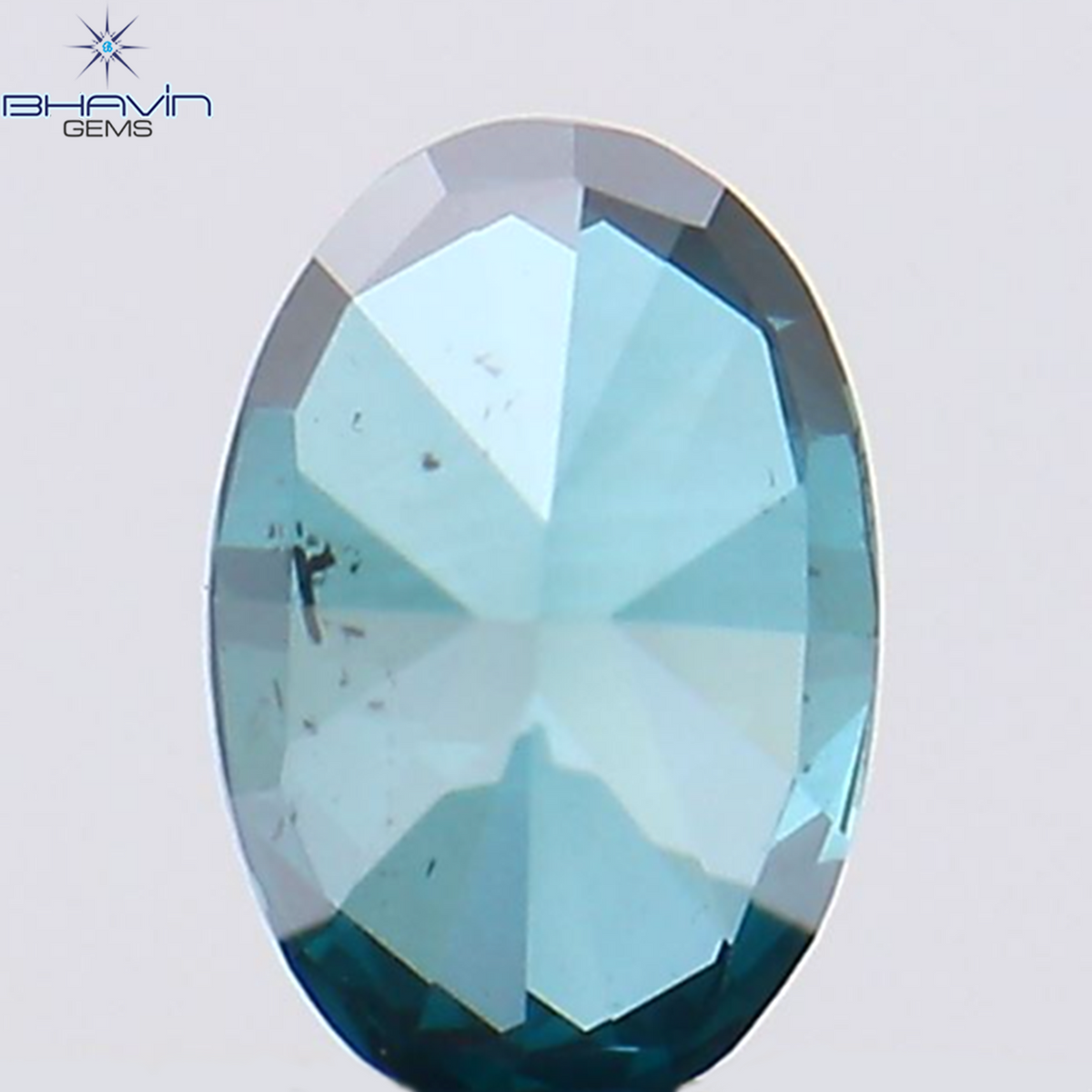 0.19 CT オーバル シェイプ ナチュラル ダイヤモンド ブルー カラー SI1 クラリティ (4.30 MM)