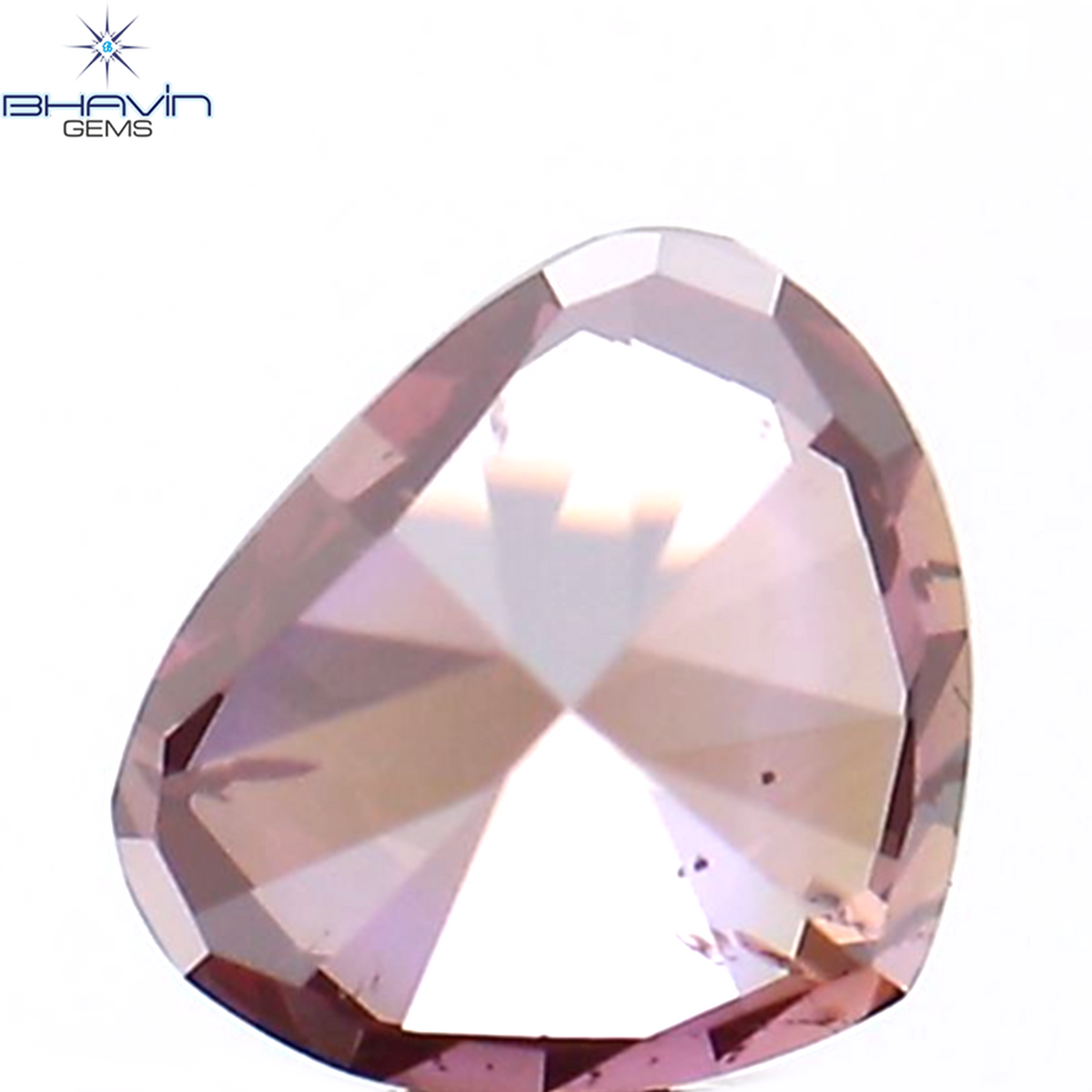 0.39 CT Natural Heart Diamond Enhanced Pink Color Clarity VS2 (4.49 MM)