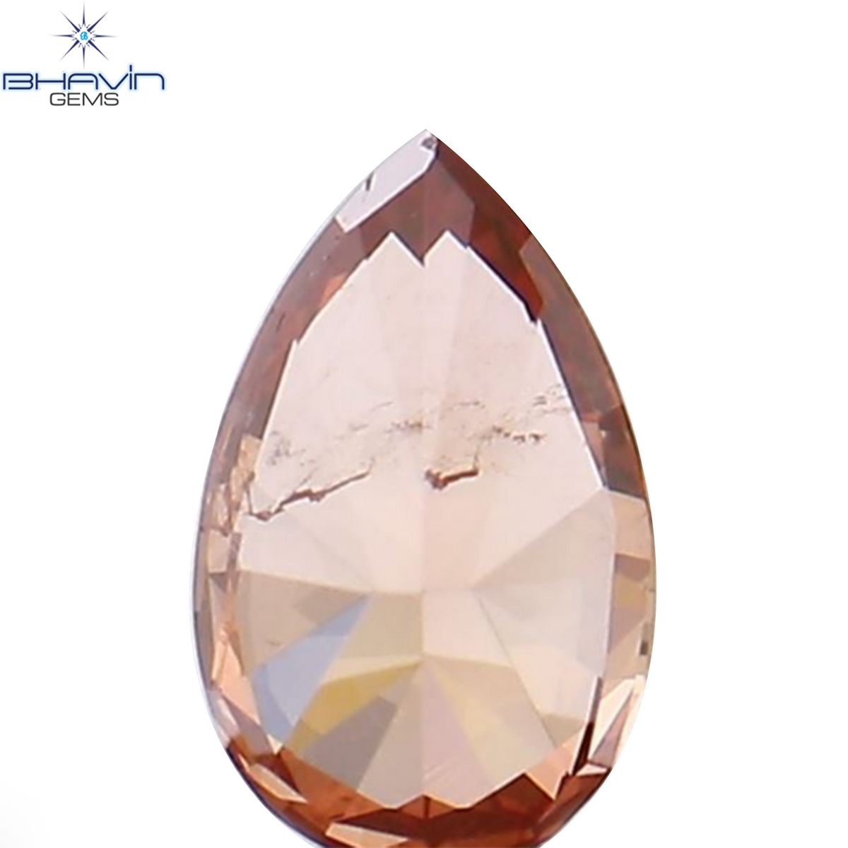 0.12 CT Natural Pear Diamond Enhanced Pink Color Clarity SI1 (4.19 MM)