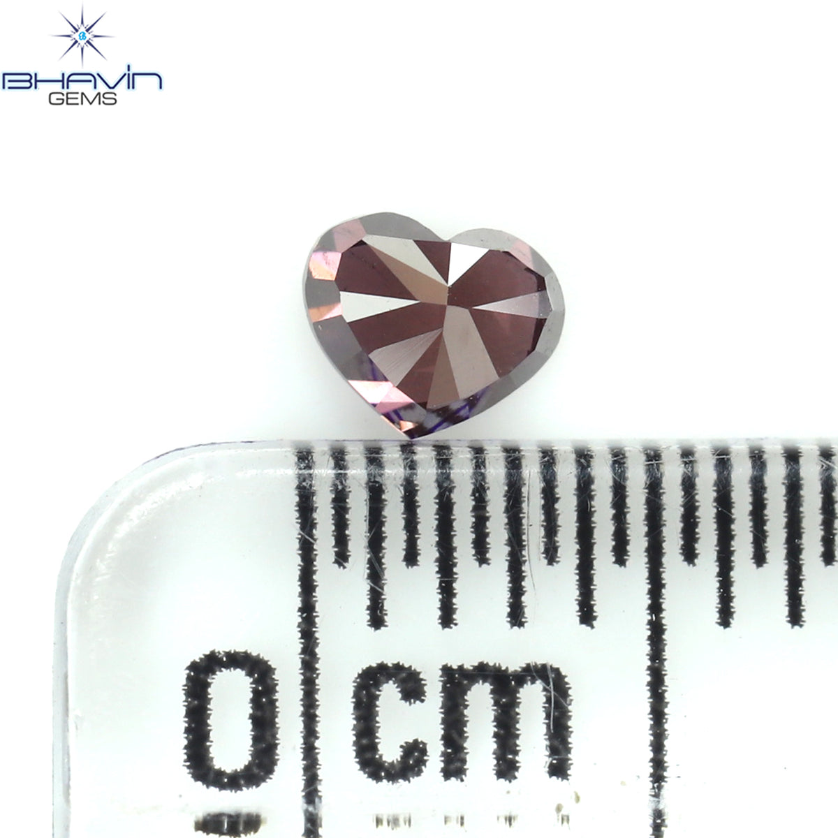0.20 CT ハートシェイプ エンハンスト ピンク カラー ナチュラル ルース ダイヤモンド VS クラリティ (3.18 MM)