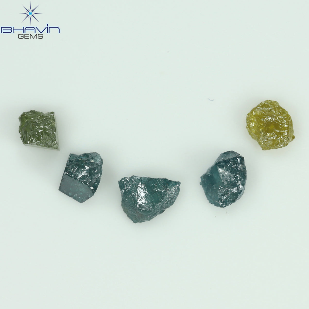 1.12 CT/5 Pcs Natural Rough Diamond Enhanced Mix Fancy Color Clarity I3 (4.41 MM)