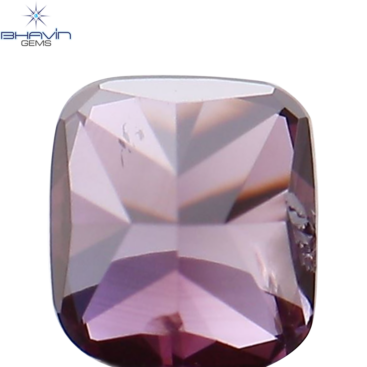 0.27 CT クッション シェイプ ナチュラル ルース ダイヤモンド エンハンスト ピンク カラー SI1 クラリティ (3.70 MM)