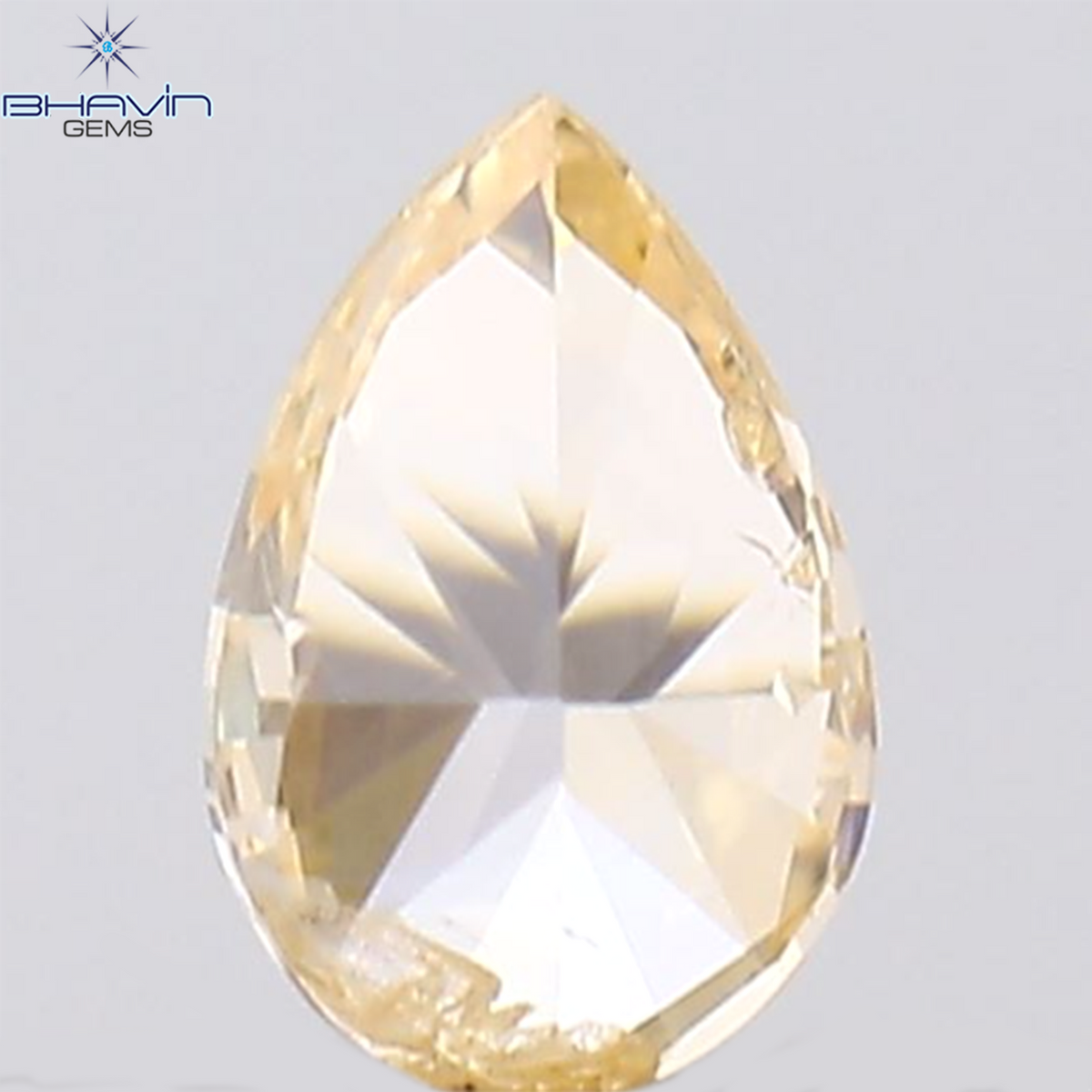 0.08 CT Natural Pear Diamond Orange Color Clarity SI1 (3.27 MM)