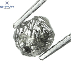 0.53 CT Rough Shape Natural Diamond Salt And Pepper Color I3 Clarity (4.80 MM)