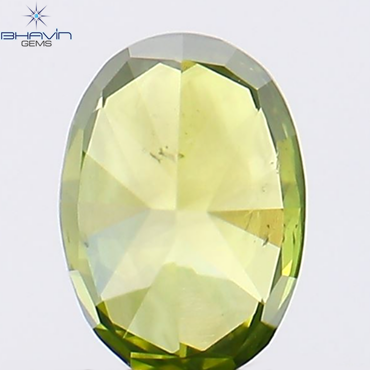 0.25 CT Natural Oval Diamond Enhanced Green Color Clarity SI1 (4.74 MM)