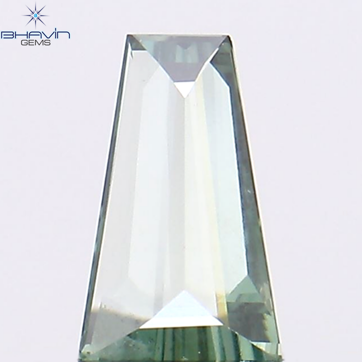 0.11 CT Natural Baguette Diamond Enhanced Green Color Clarity VS2 (4.45 MM)