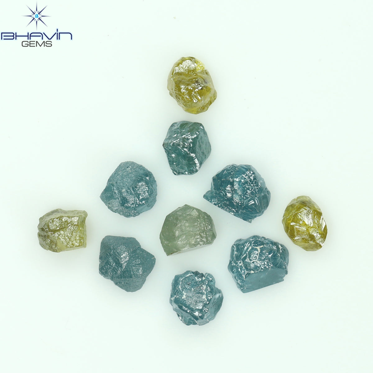 1.85 CT/10 Pcs Natural Rough Diamond Enhanced Mix Fancy Color Clarity I3 (4.00 MM)