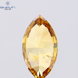0.36 CT Marquise Shape Natural Diamond Orange Color SI2 Clarity (6.43 MM)