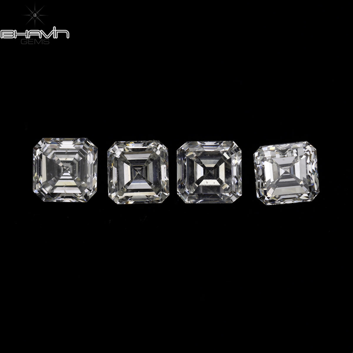 0.20 CT Natural Asscher Diamond White (G+) Color Clarity VVS-VS (3.40 MM)