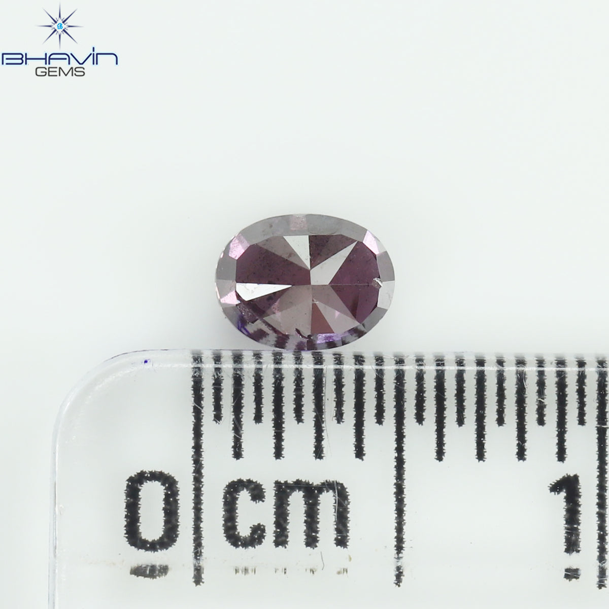 0.30 CT Natural Oval Diamond Enhanced Pink Color Clarity I1 (4.42 MM)