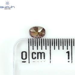 0.17 CT オーバルシェイプ ナチュラル ダイヤモンド 強化ピンク色 SI2 クラリティ (3.94 MM)
