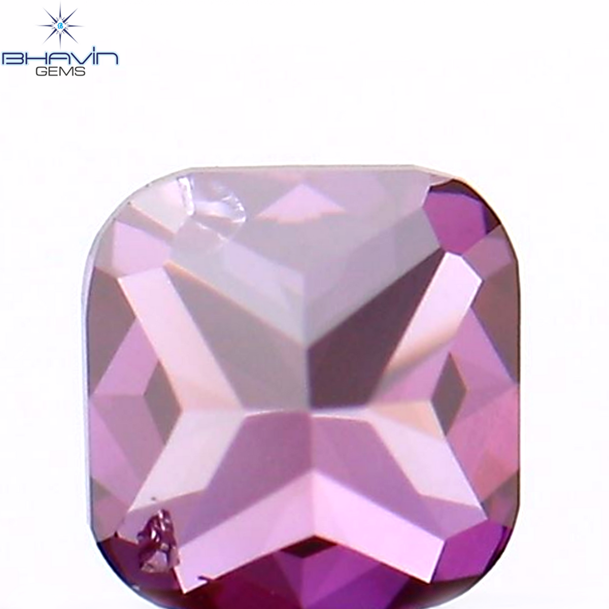 0.18 CT Natural Cushion Diamond Enhanced Pink Color Clarity SI1 (3.09 MM)
