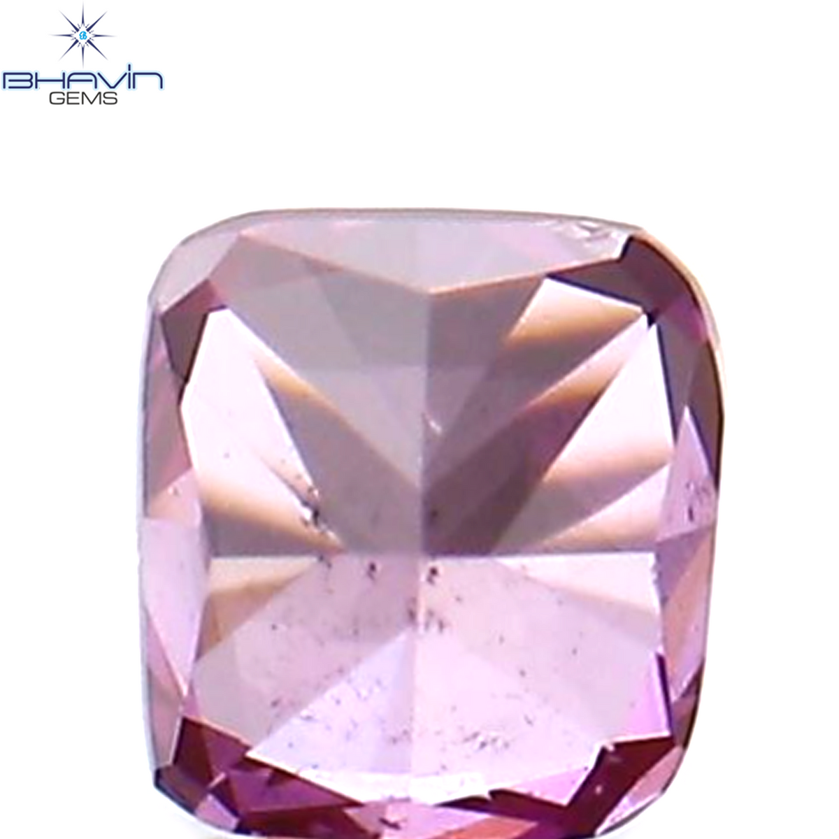 0.07 CT Natural Cushion Diamond Enhanced Pink Color Clarity VS2 (2.36 MM)