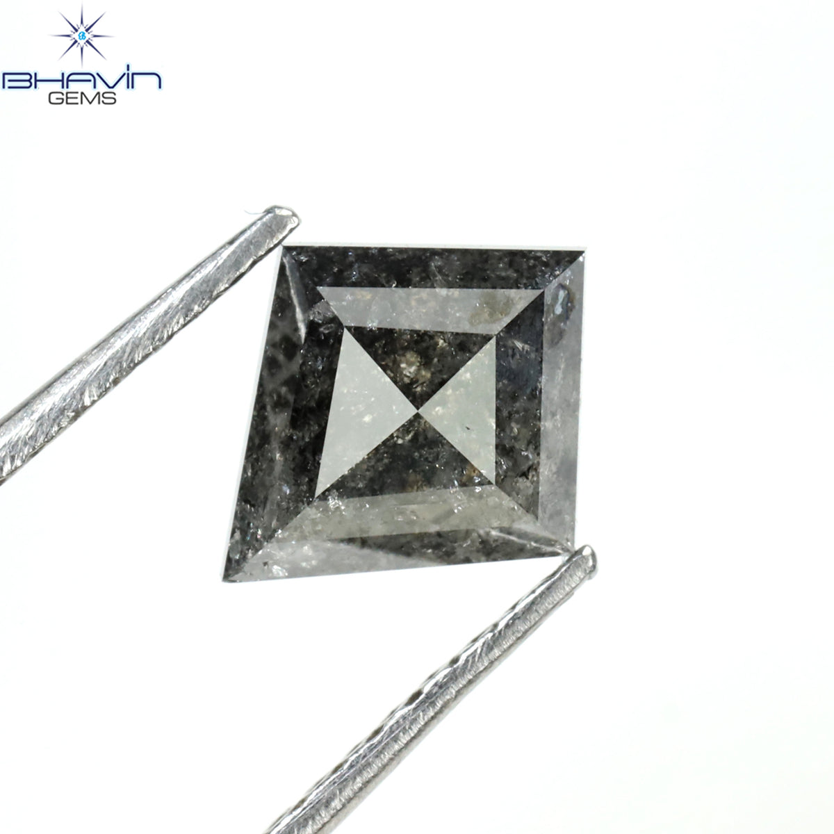 0.93 CT カイト ダイヤモンド ナチュラル ルース ダイヤモンド ソルト アンド ペッパー カラー I3 クラリティ (9.37 MM)