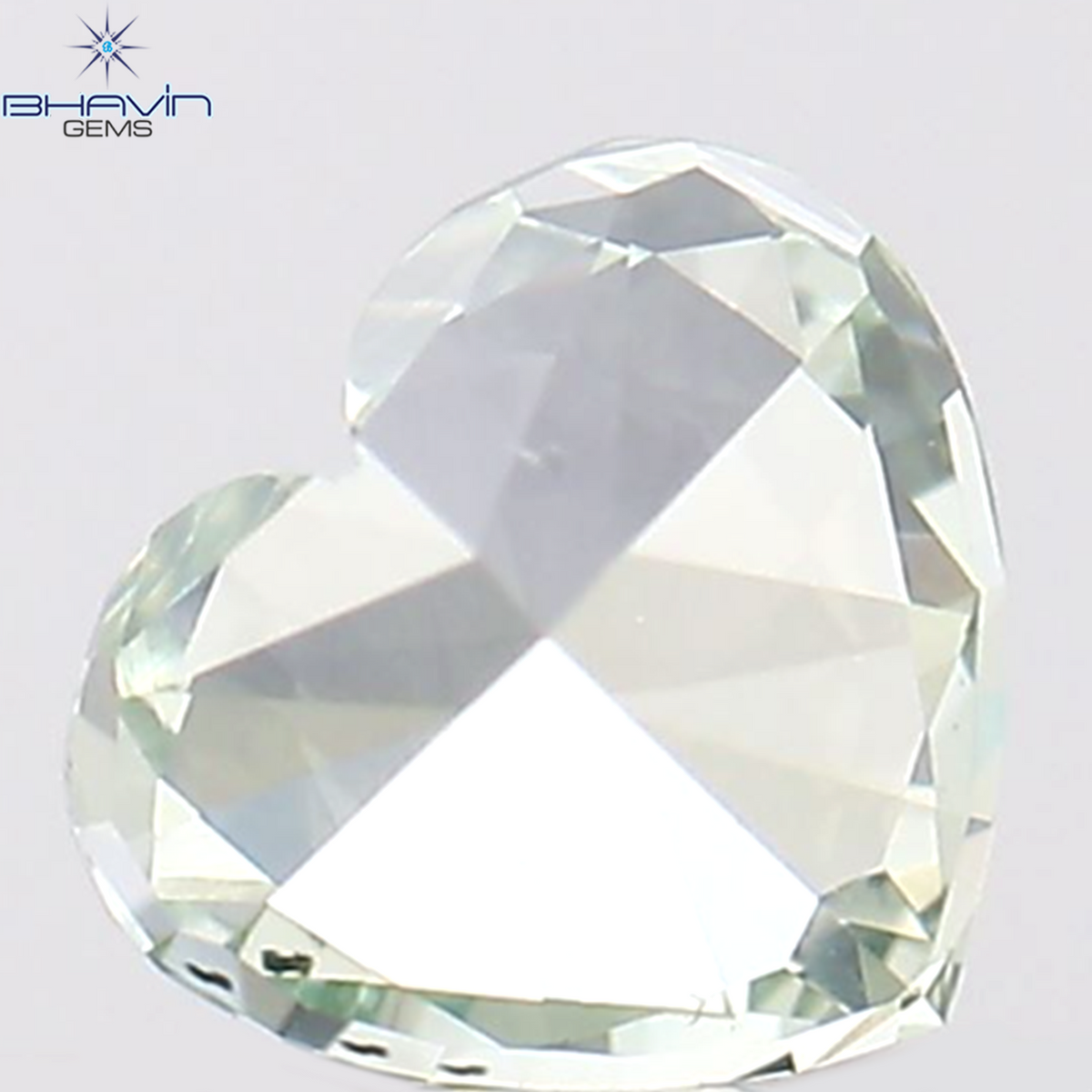 0.16 CT Natural Heart Diamond Enhanced Green Color Clarity SI1 (3.57 MM)