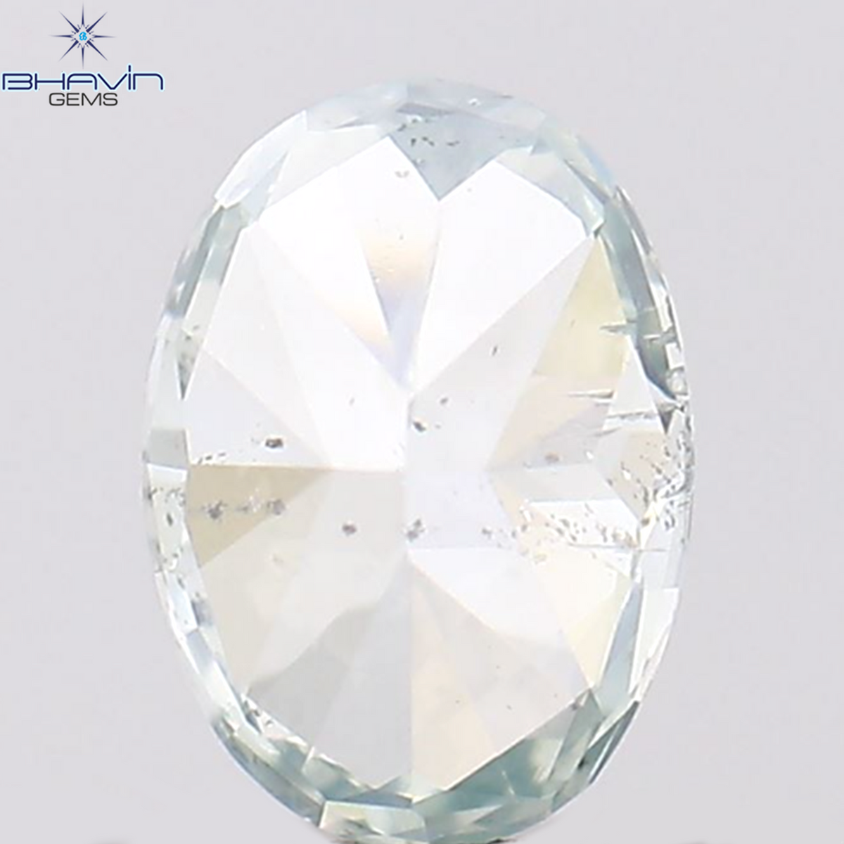 0.17 CT Natural Oval Diamond Enhanced Greenish Blue Color Clarity SI2 (4.15 MM)
