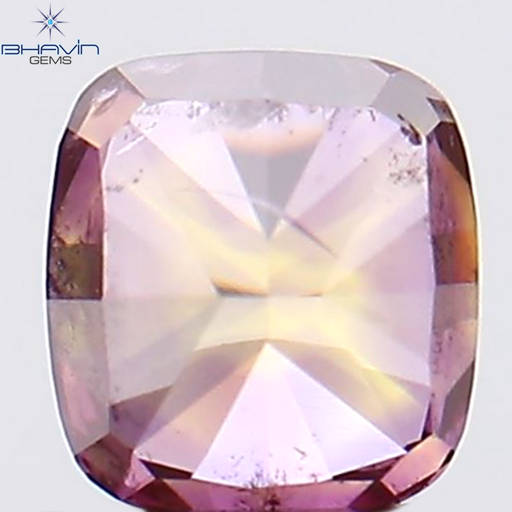 0.24 CT Cushion Shape Natural Diamond Pink Color SI1 Clarity (3.60 MM)