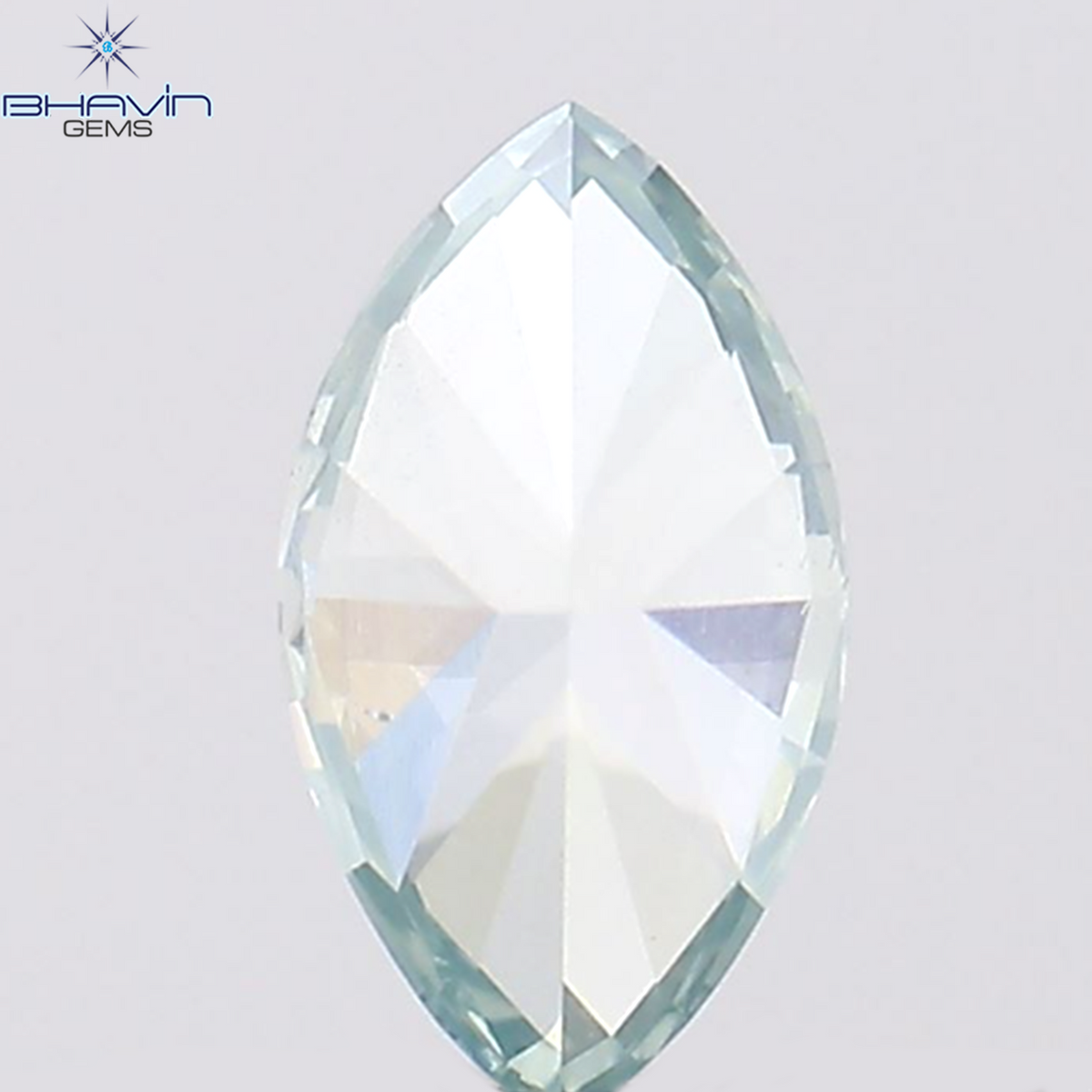 0.15 CT Natural Marquise Diamond Enhanced Bluish Green Color Clarity VS2 (4.95 MM)