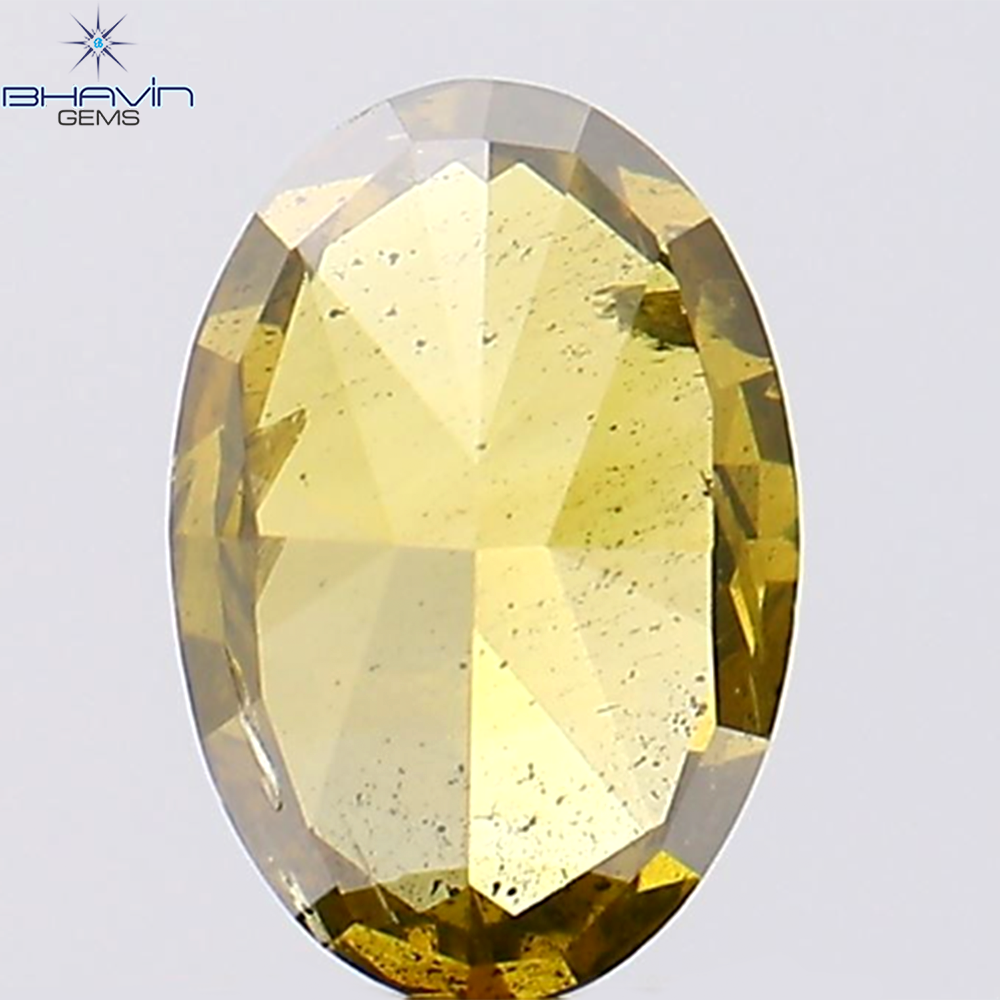 1.01 CT オーバルシェイプ 強化グリーンカラー 天然ダイヤモンド I1 クラリティ (7.20 MM)