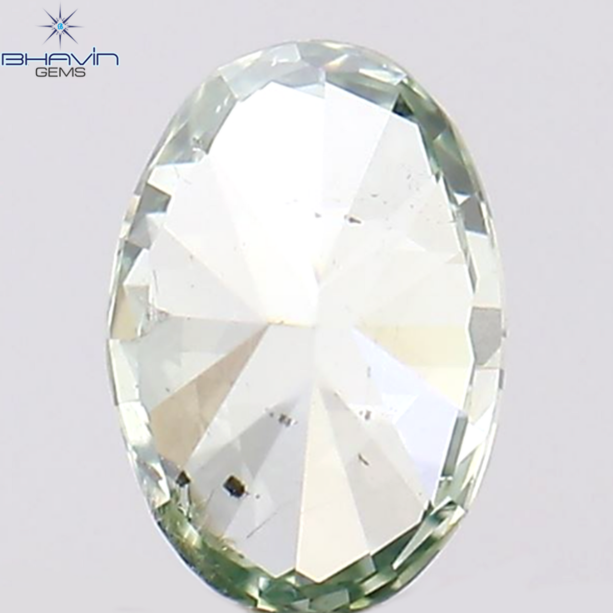 0.14 CT Natural Oval Diamond Enhanced Green Color Clarity SI1 (3.90 MM)