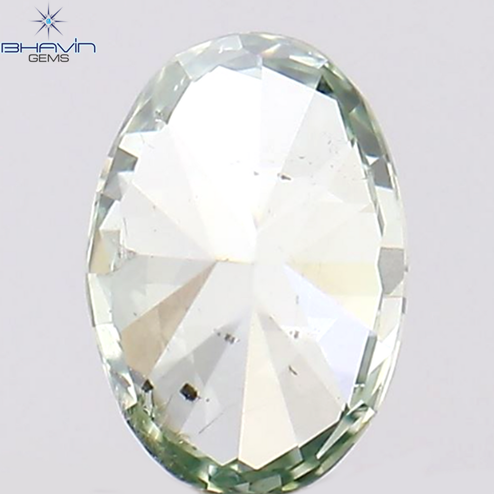 0.14 CT Oval Shape Natural Diamond Green Color SI1 Clarity (3.90 MM)