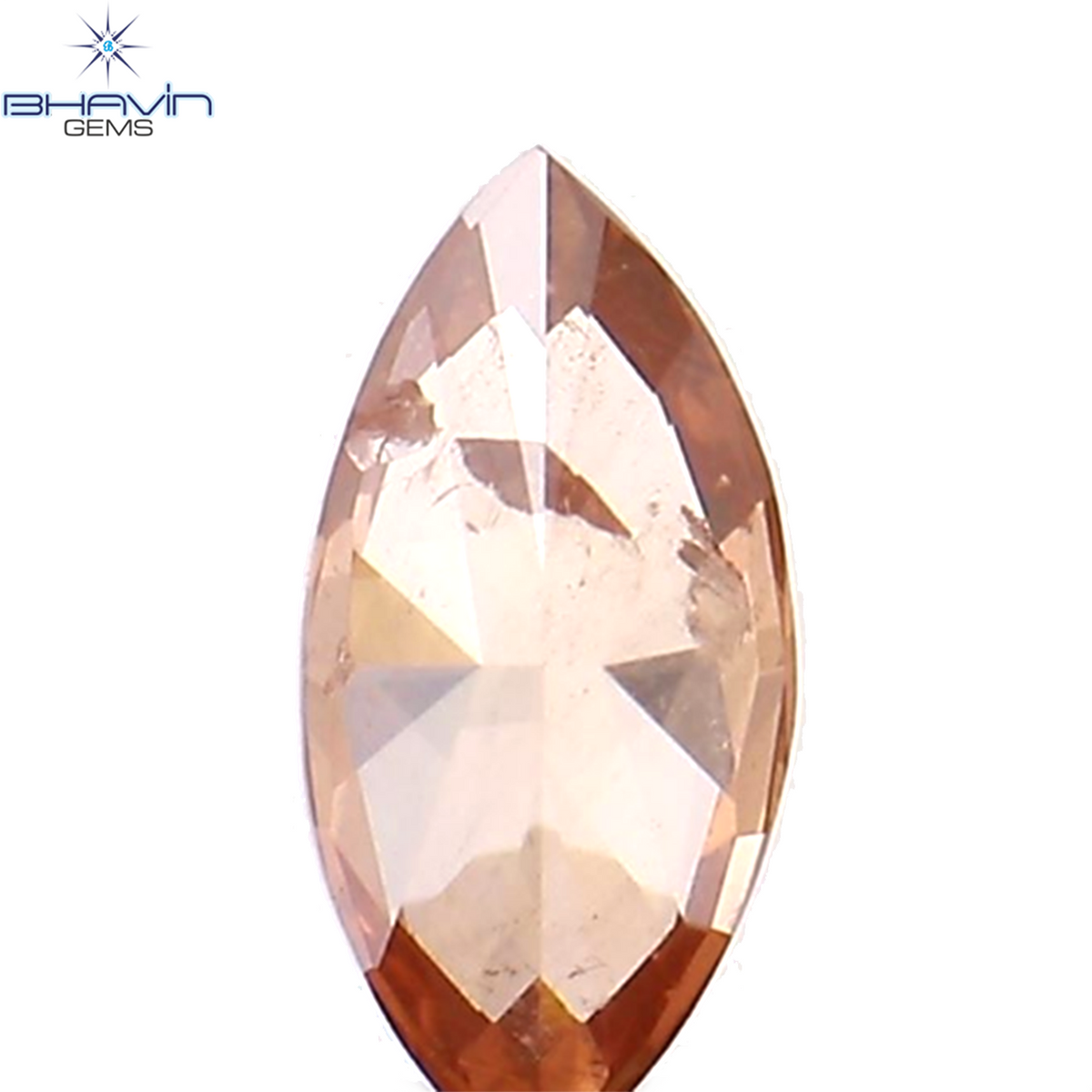 0.13 CT マーキス シェイプ ナチュラル ダイヤモンド ピンク カラー I1 クラリティ (5.05 MM)