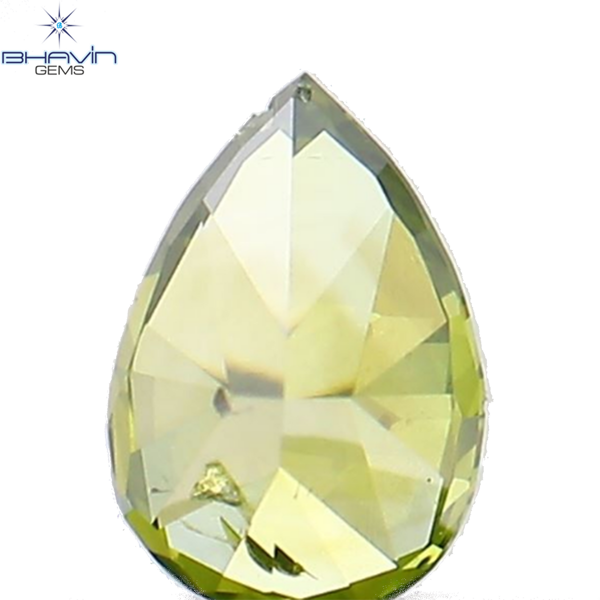 0.15 CT Natural Pear Diamond Enhanced Green Color Clarity SI1 (4.12 MM)