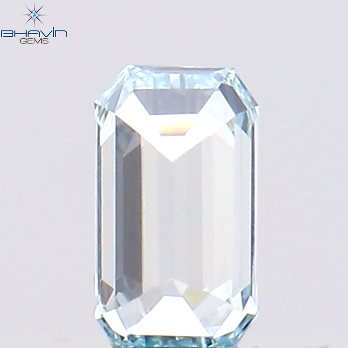 0.09 CT Natural Emerald Diamond Enhanced Greenish Blue Color Clarity VS1 (3.58 MM)