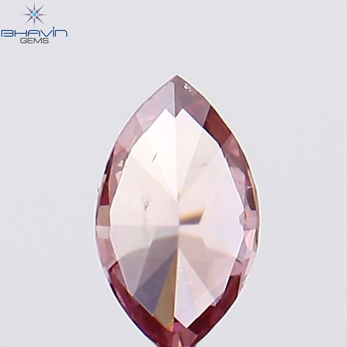 0.09 CT Natural Marquise Diamond Enhanced Pink Color Clarity VS1 (4.09 MM)