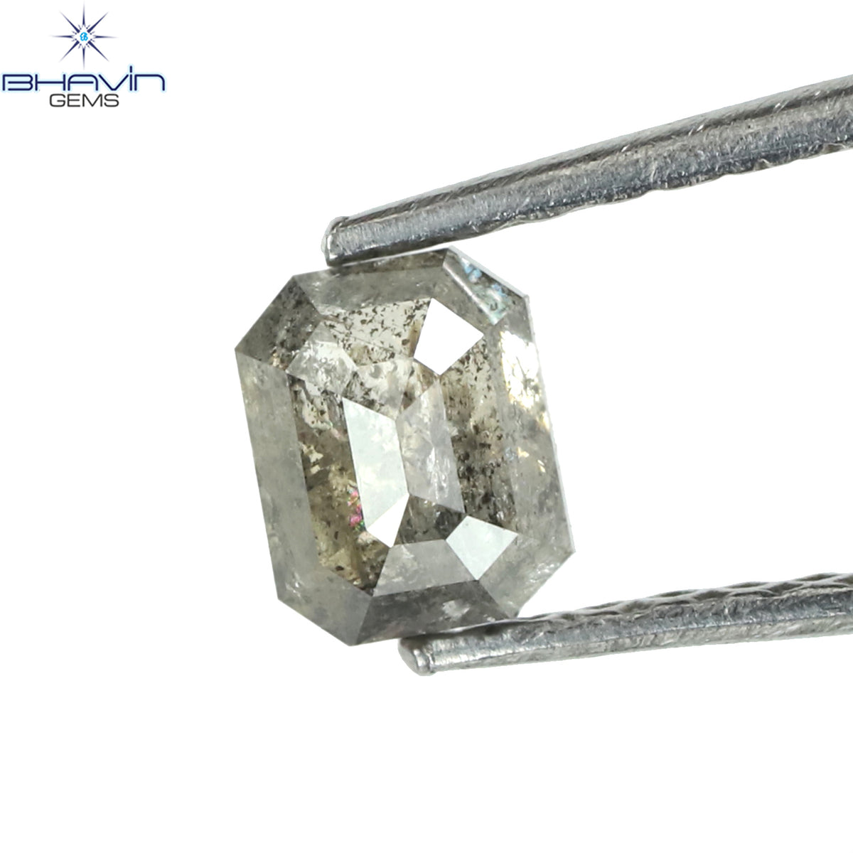 0.50 CT Natural Emerald Diamond Salt And Pepper Color Clarity I3 (4.70 MM)