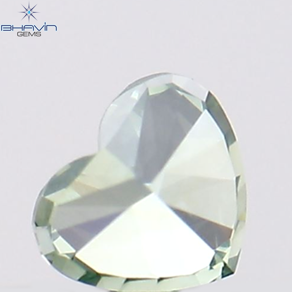 0.15 CT Natural Heart Diamond Enhanced Green Color Clarity VS1 (3.26 MM)