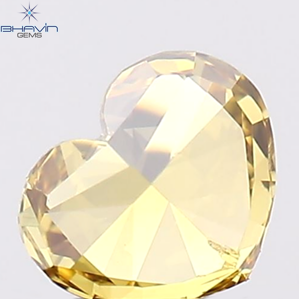 0.19 CT Heart Shape Natural Diamond Orange Color VS2 Clarity (4.00 MM)