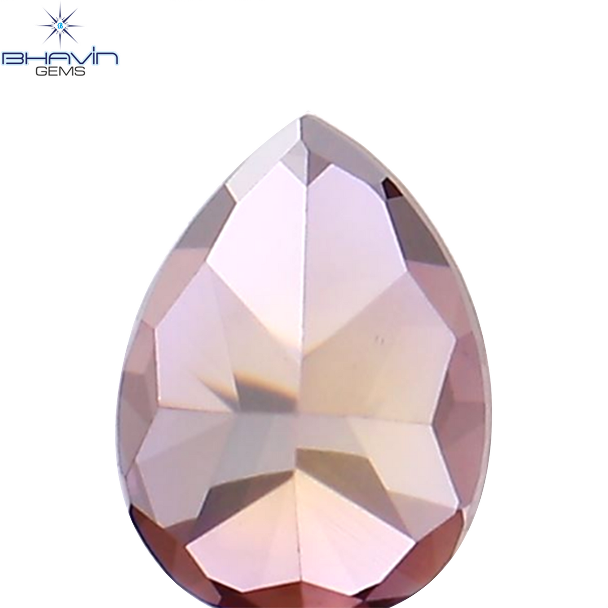 0.23 CT Natural Pear Diamond Enhanced Pink Color Clarity VS1 (4.23 MM)