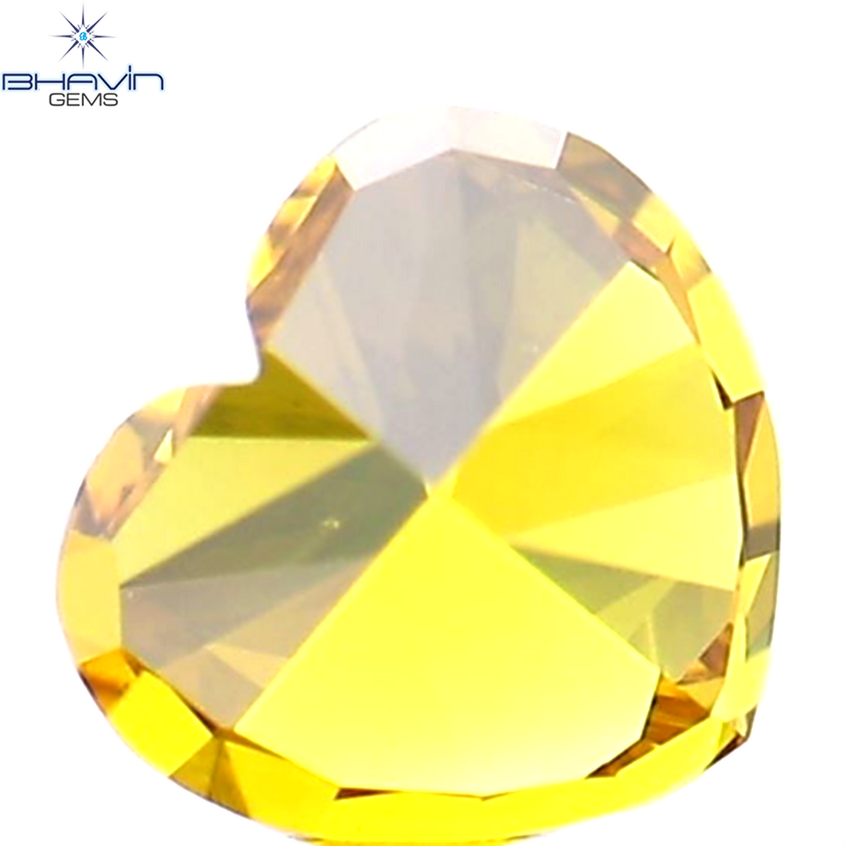 0.29 CT Natural Heart Diamond Enhanced Orange Color Clarity VS1 (3.88 MM)