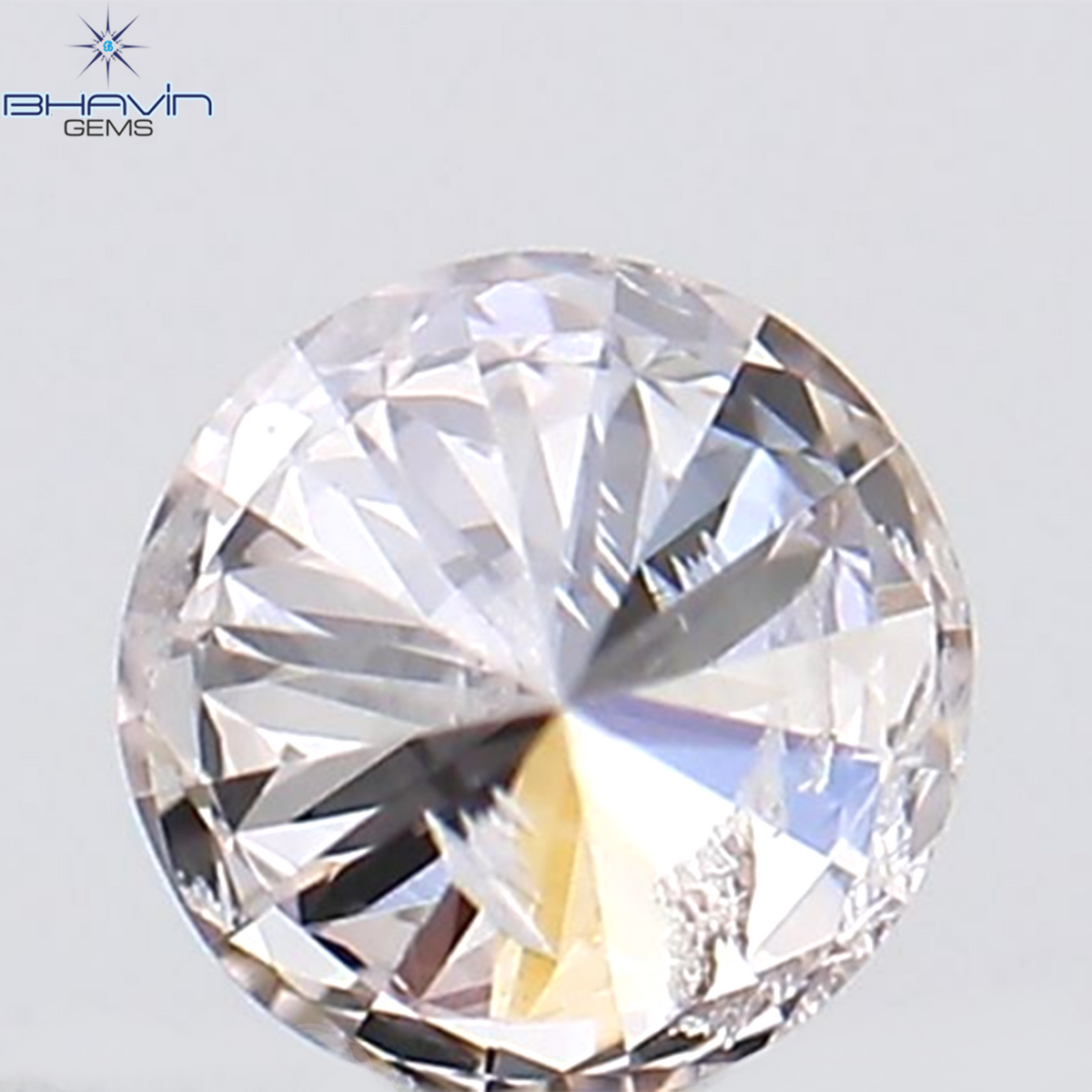 0.09 CT ラウンド シェイプ ナチュラル ダイヤモンド ピンク カラー SI2 クラリティ (2.96 MM)