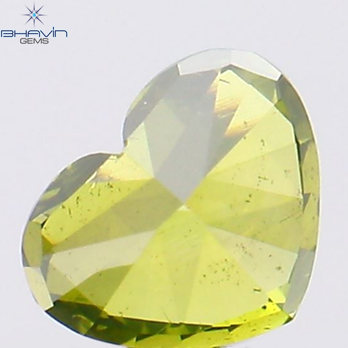 0.23 CT Natural Heart Diamond Enhanced Green Color Clarity VS2 (4.05 MM)