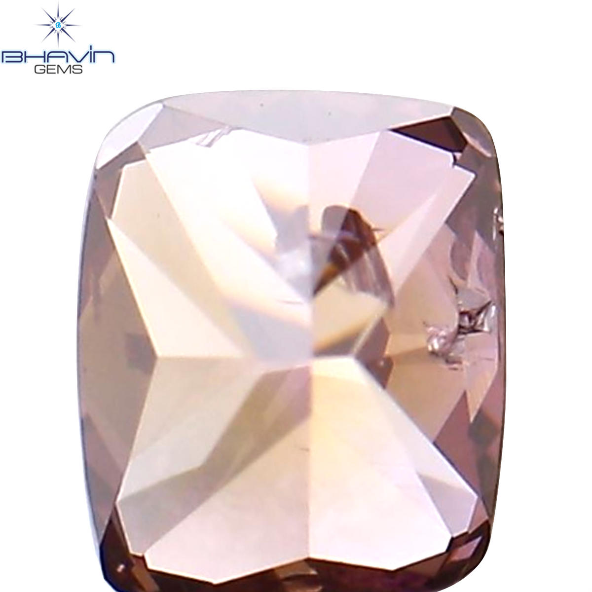0.21 CT クッション シェイプ ナチュラル ルース ダイヤモンド エンハンスト ピンク カラー I1 クラリティ (3.71 MM)
