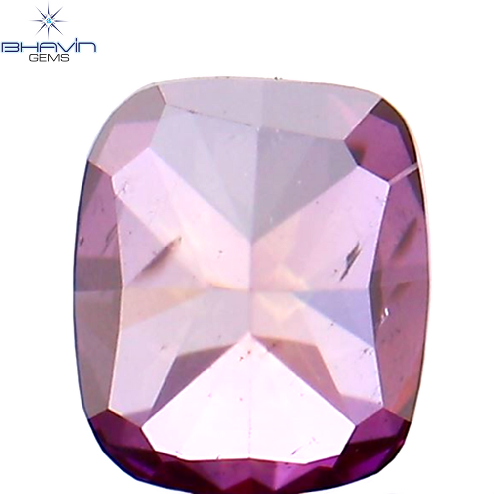 0.20 CT クッション シェイプ ナチュラル ルース ダイヤモンド 強化ピンク色 VS2 クラリティ (3.60 MM)