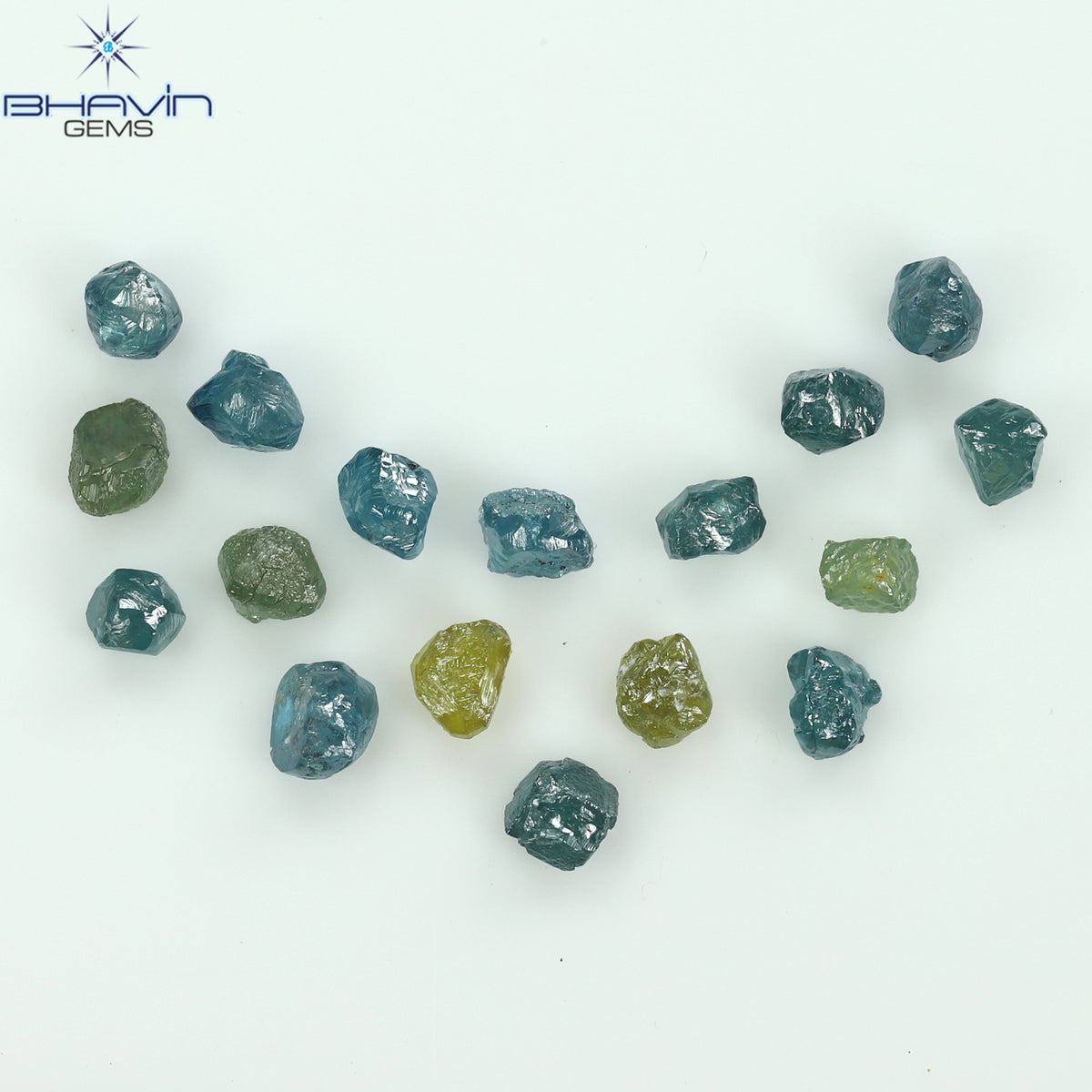 2.10 CT/17 Pcs Natural Rough Diamond Enhanced Mix Fancy Color Clarity I3 (3.22 MM)