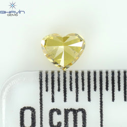 0.22 CT Heart Shape Natural Diamond Yellow Color SI1 Clarity (3.68 MM)