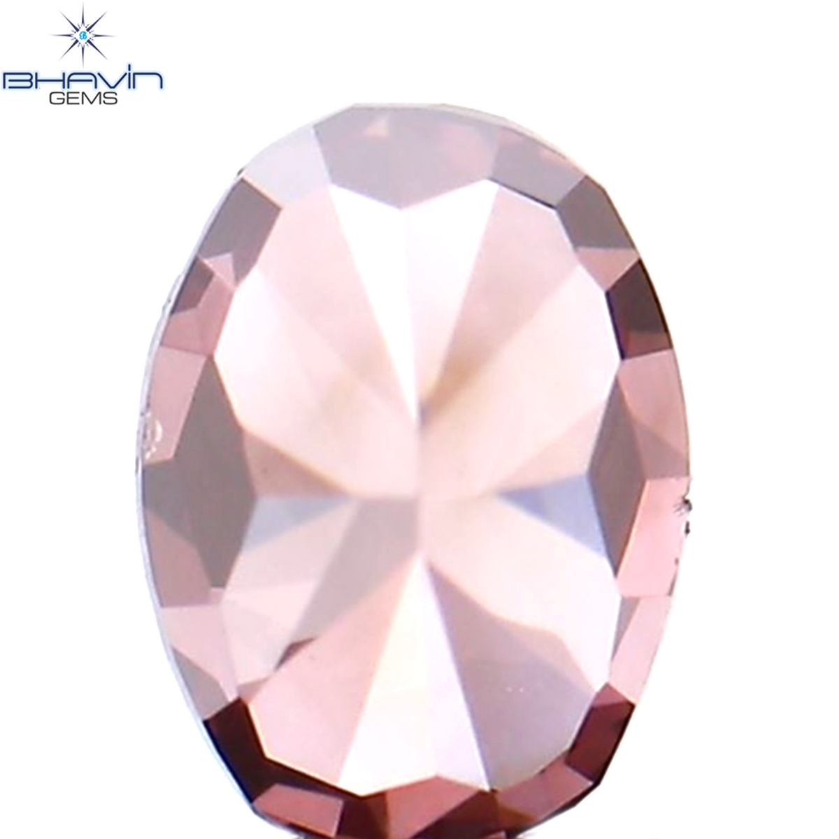 0.21 CT Natural Oval Diamond Enhanced Pink Color Clarity VS2 (3.98 MM)